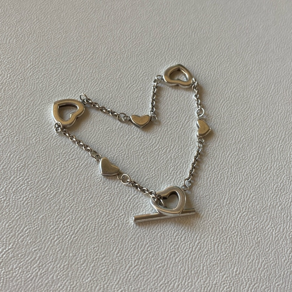 Tiffany Multi Open Heart Toggle Bracelet